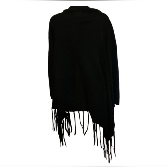 Love Tree Black Fringe Accent Cardigan - Picture 3 of 5